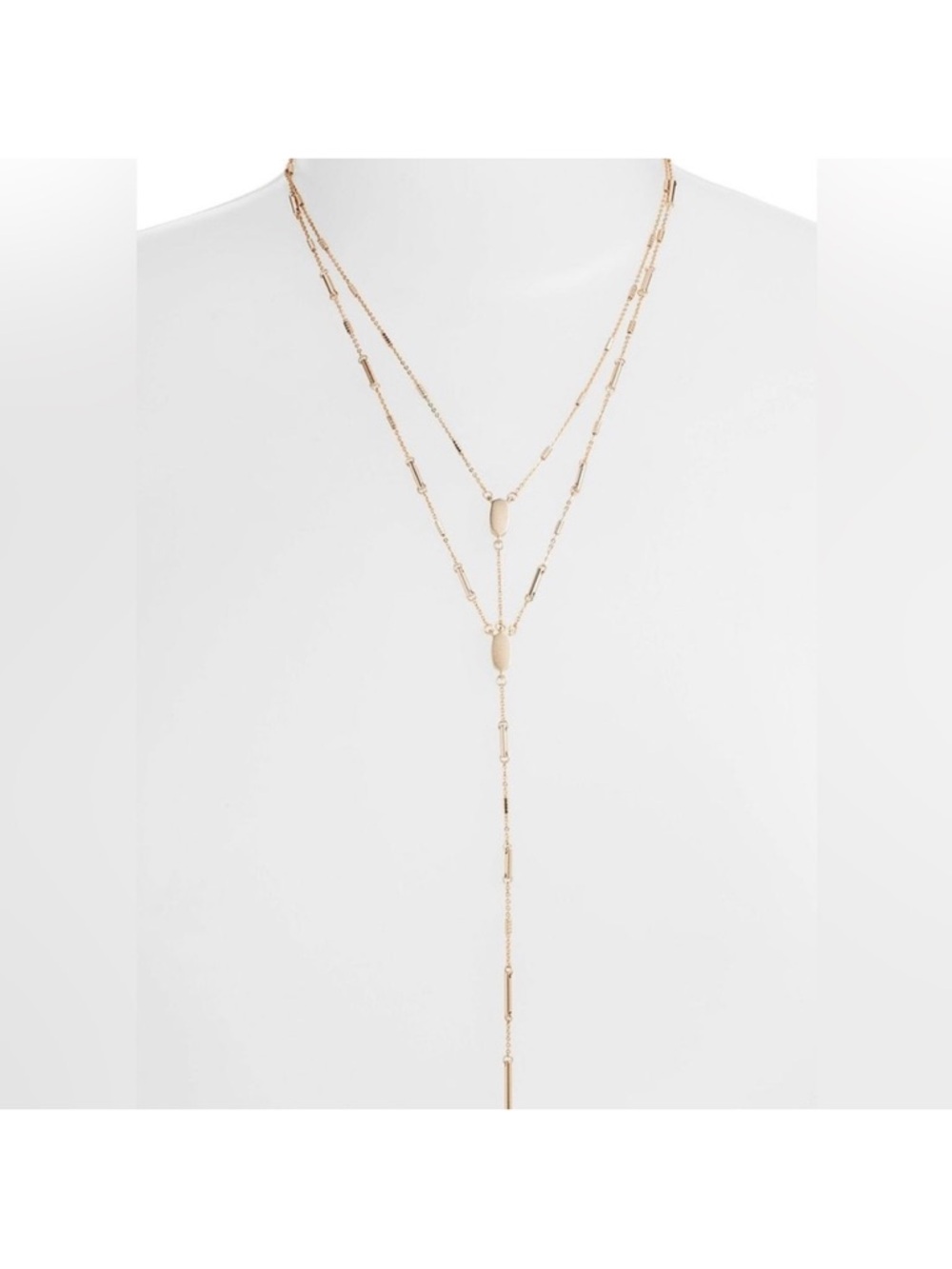 Kendra Scott ‘Adelia’ Double Layered Y-Necklace in Rose Gold